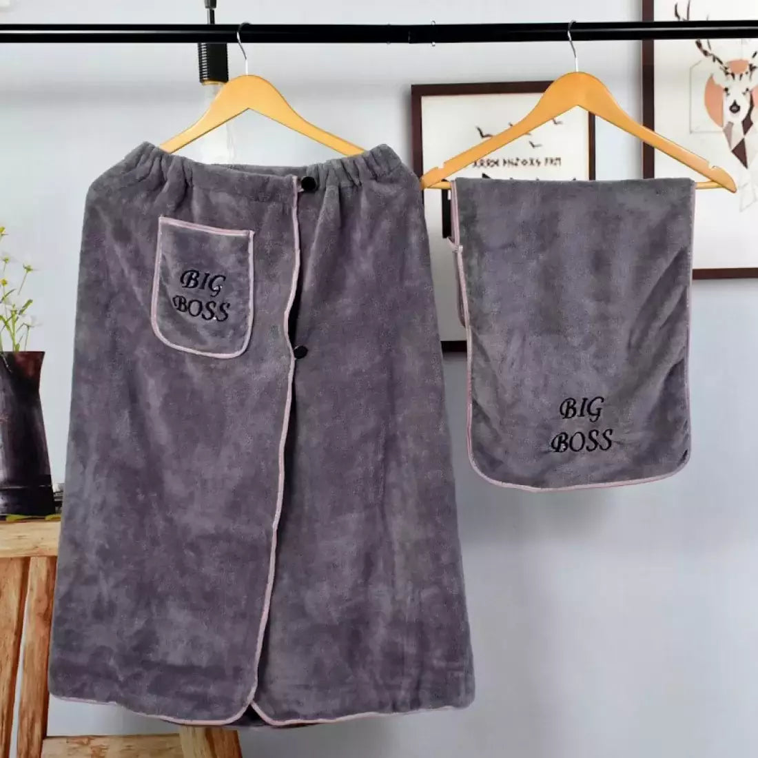 Набор для сауны мужской из микрофибры.