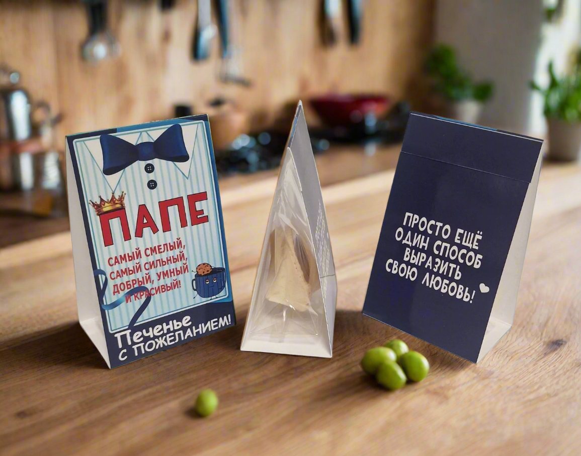 Печенье с пожеланием, подарок папе