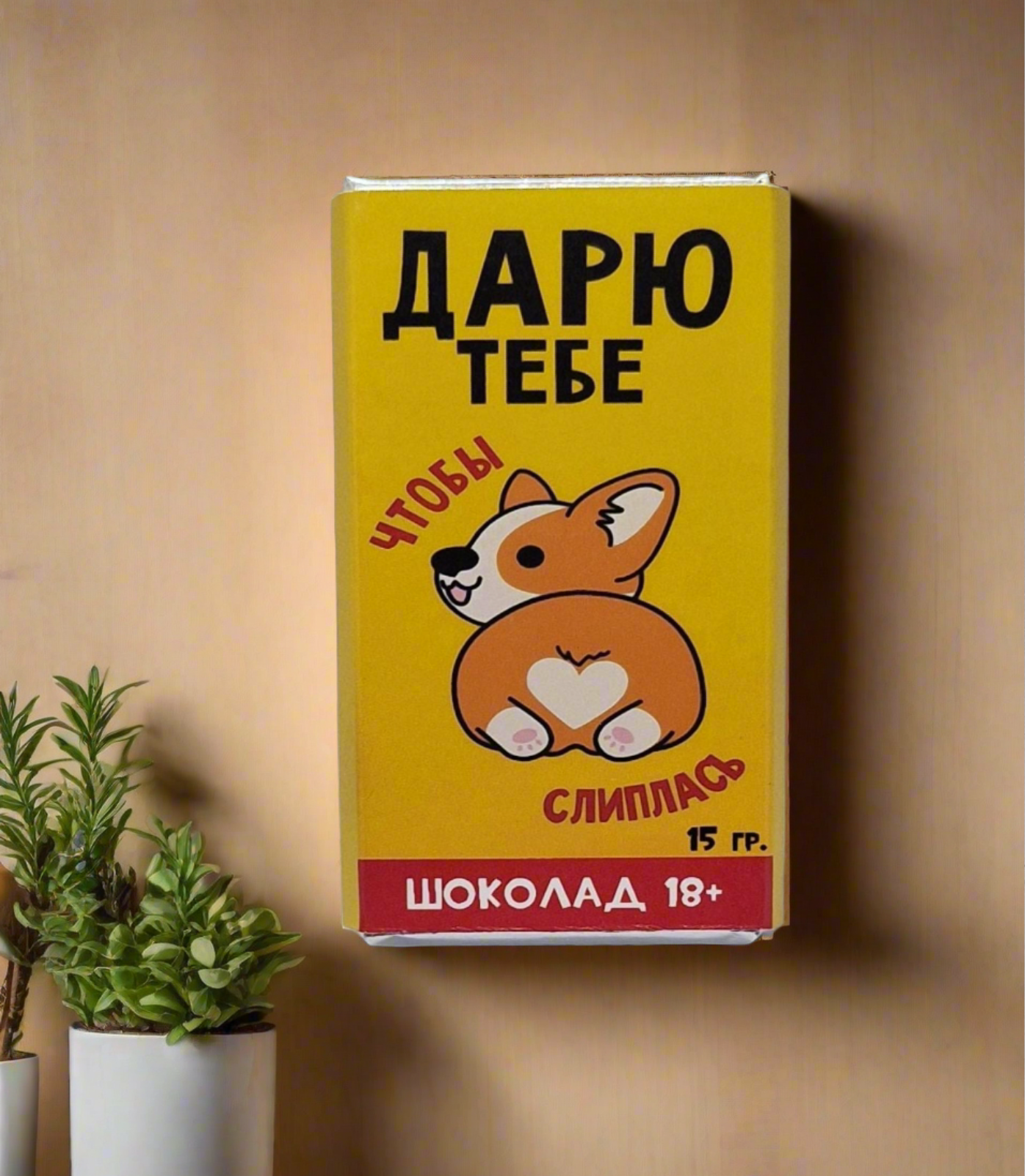 Шоколадка с прикольной надписью