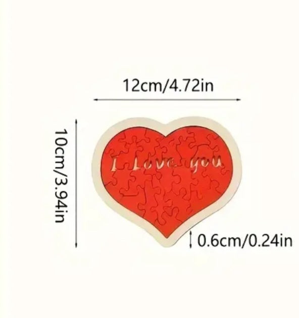 Деревянная головоломка на день святого Валентина