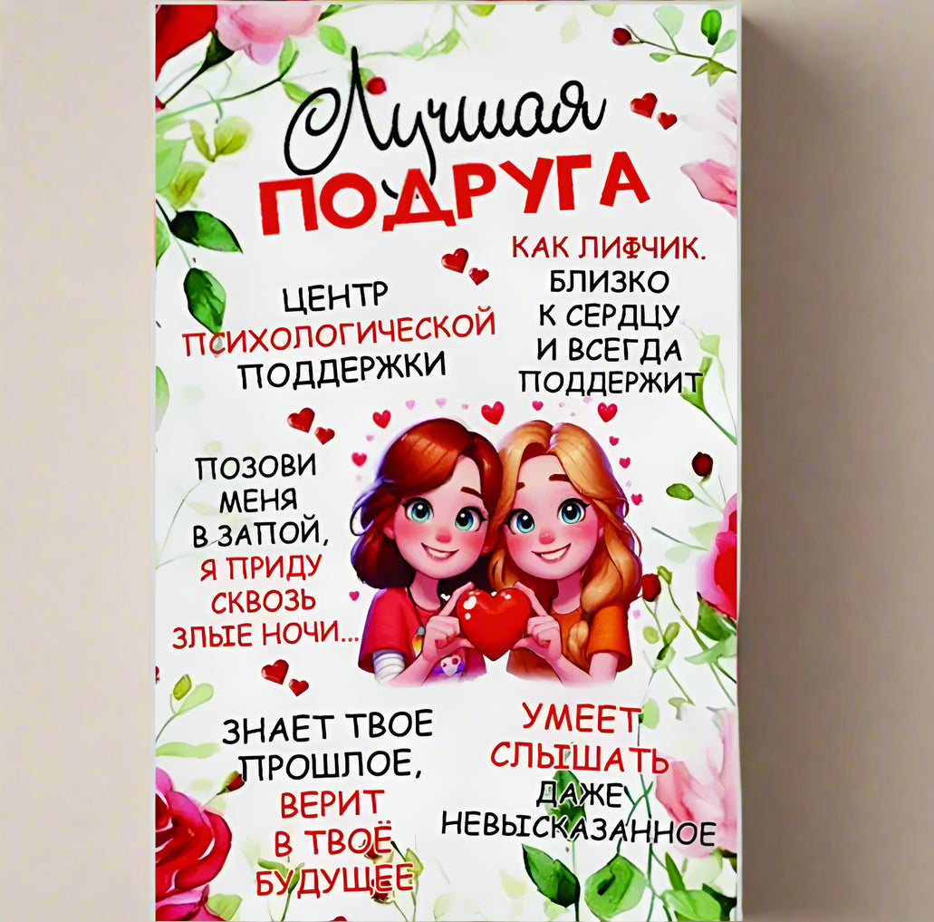 Подарок подруге, кухонное полотенце подруге