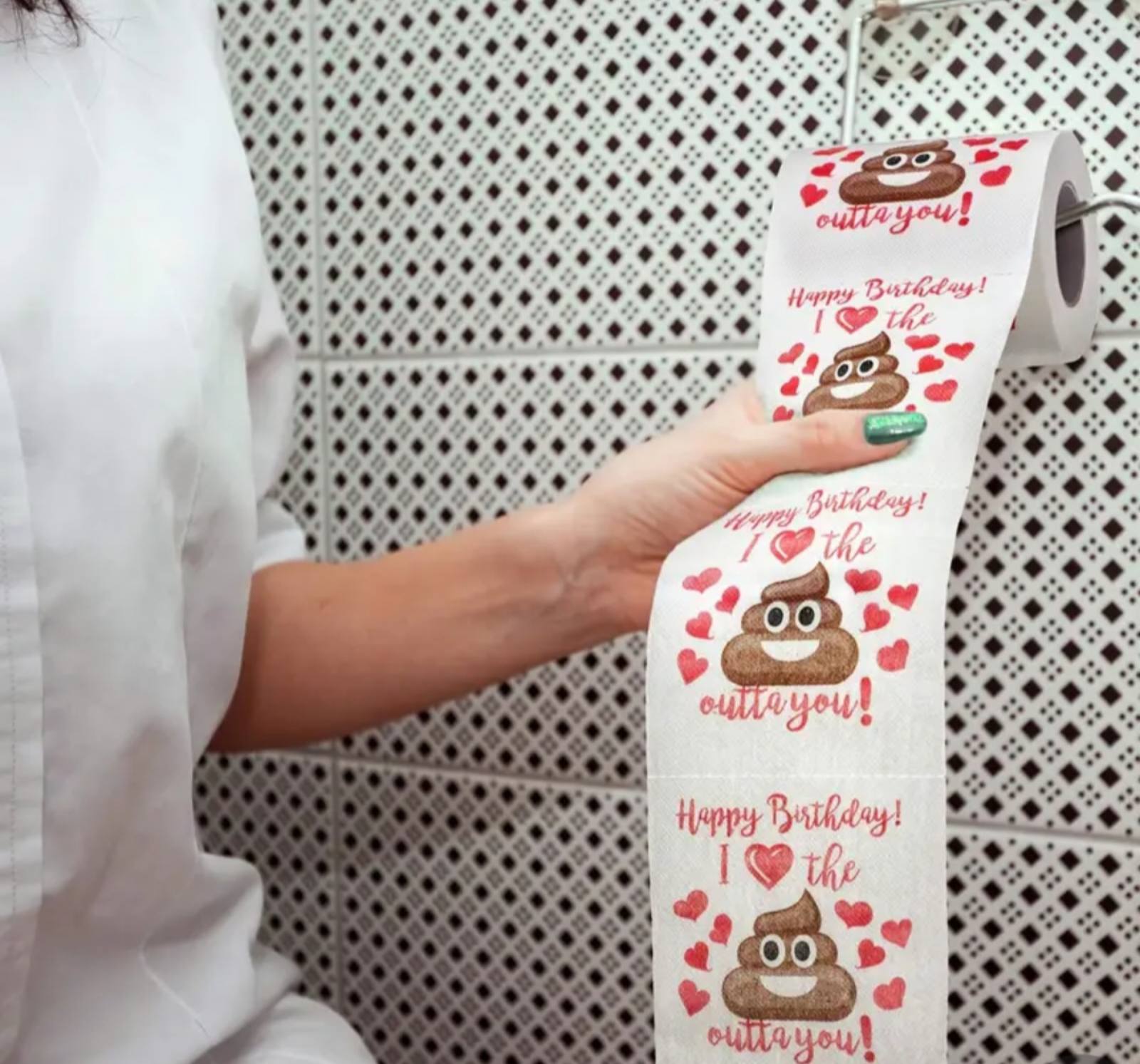 Туалетная бумага с прикольной надписью