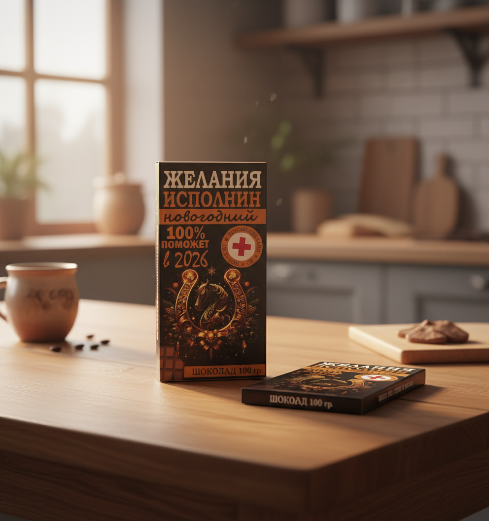 Молочный новогодний шоколад "Желания исполнин", 100 г