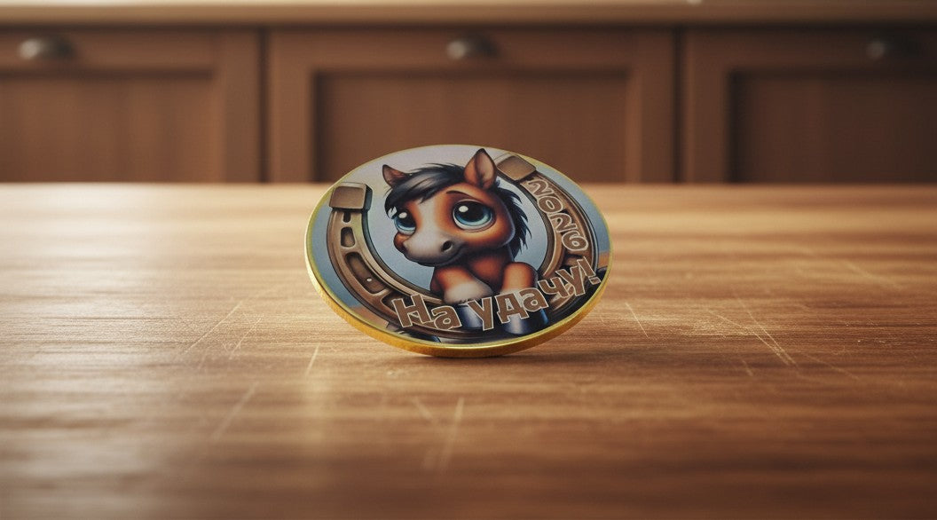 Медаль шоколадная новогодняя "На удачу!"