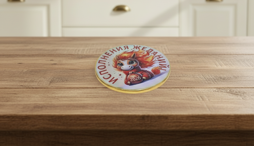 Šokolaadist uusaasta medal "Soovide täitumine!"