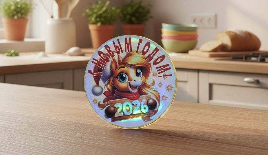 Šokolaadist uusaasta medal "Head uut aastat! 2026!"