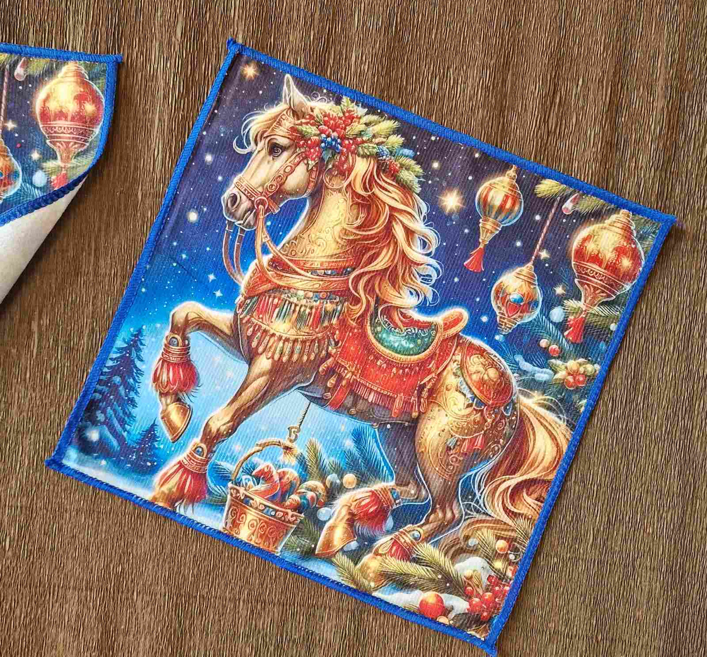 Салфетка из микрофибры с новогодним рисунком