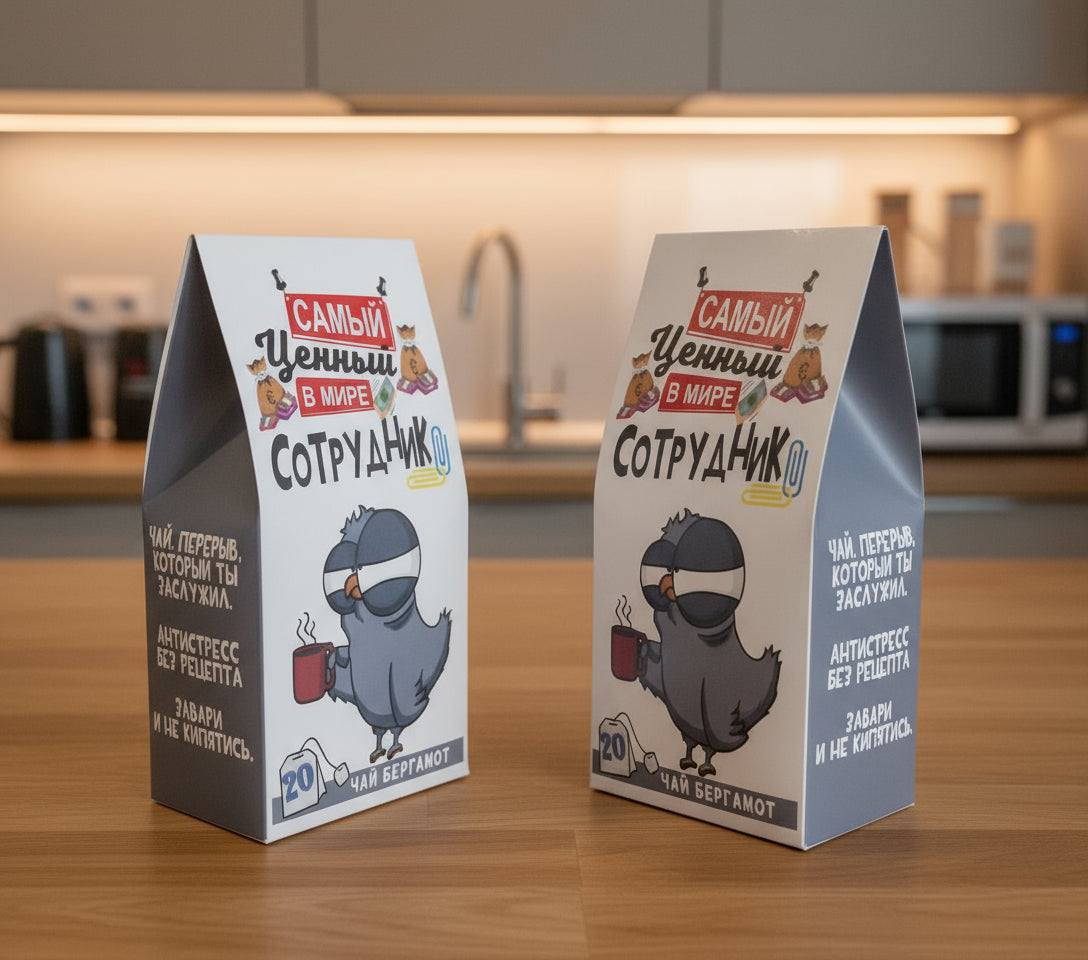 Черный чай с бергамотом, подарок сотруднику