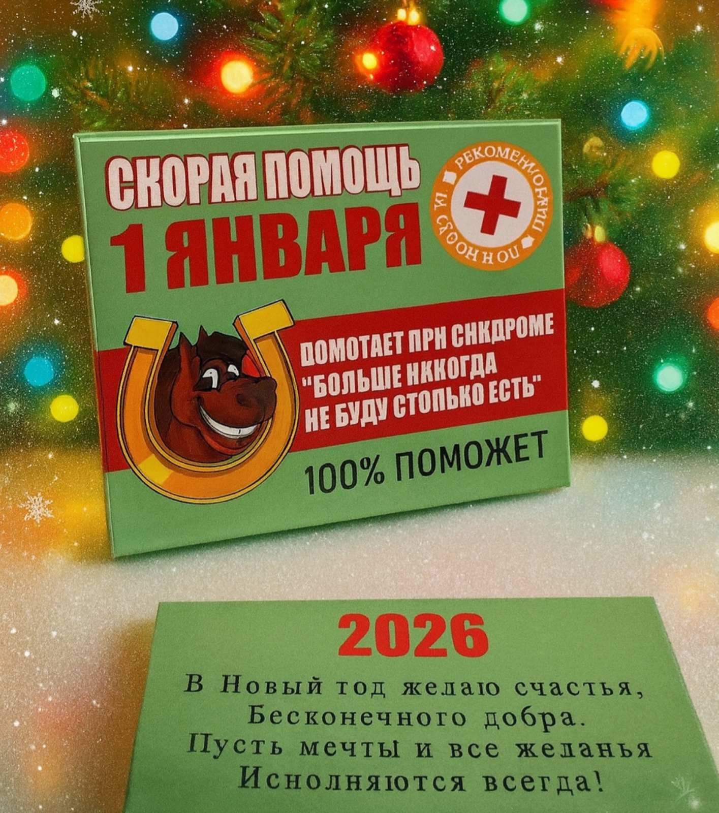 Новогодний молочный шоколад "Скорая помощь 1 января!", 30 г