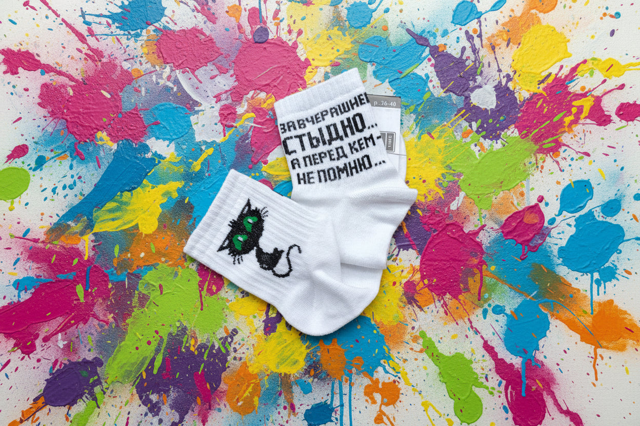 Носки с прикольной надписью