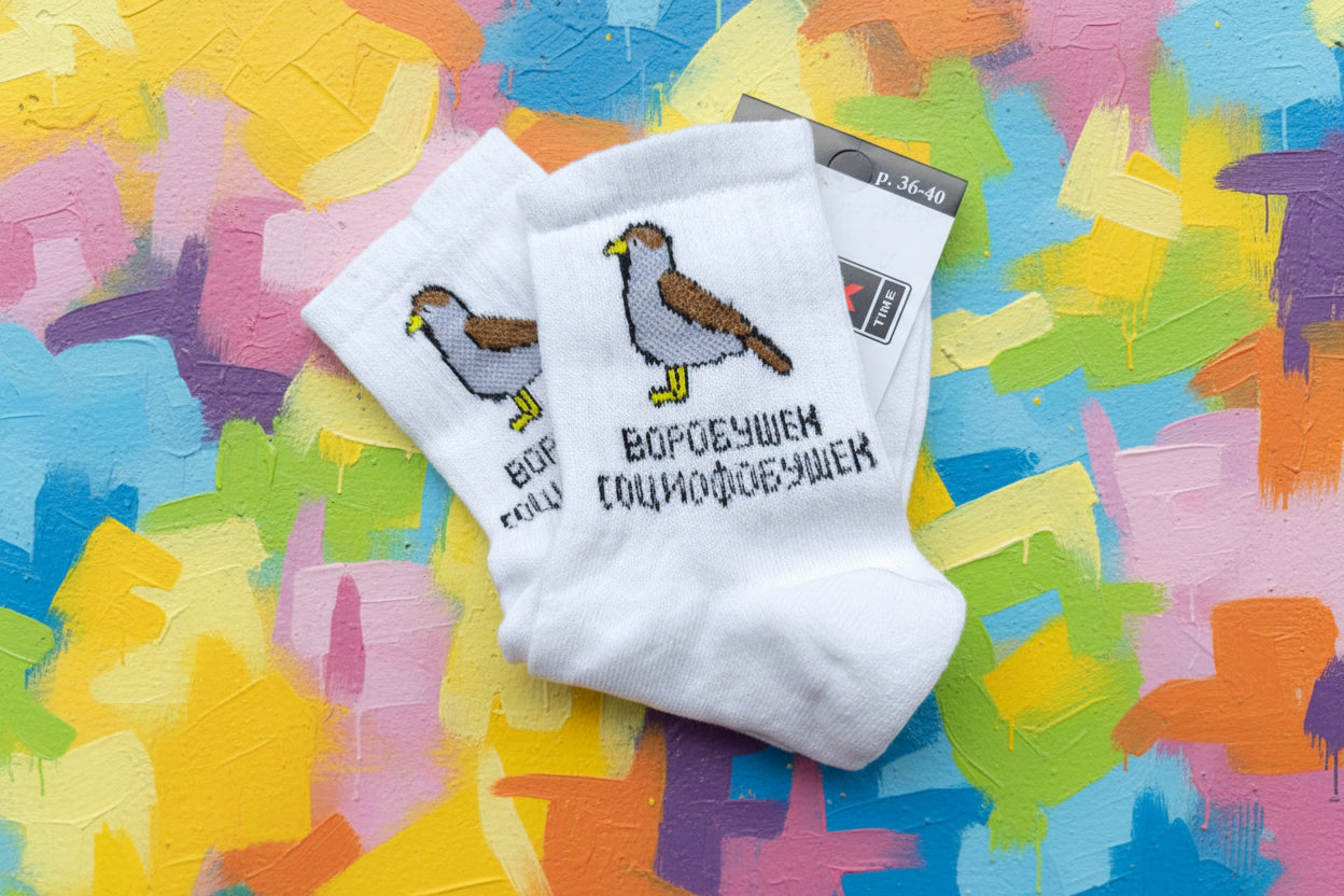 Носки с прикольной надписью