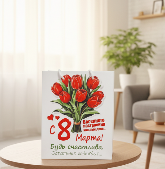 Подарочный пакет к 8 марта