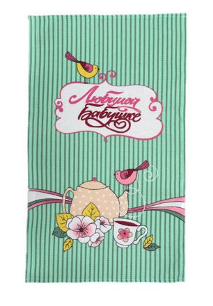 Полотенце вафельное кухонное "Любимой бабушке", 35 x 60 см