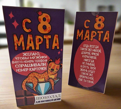 Молочный шоколад, подарок к 8 марта