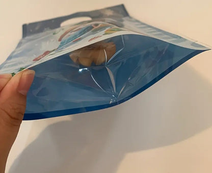 Праздничные пакеты для угощений с рождественским дизайном. Цвет микс.