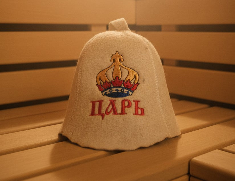Шапка шерстяная для бани "Царь"