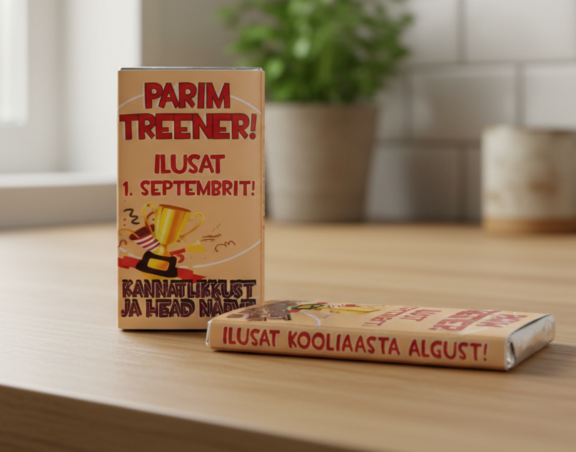 Шоколад «Parim treener!» — подарок тренеру к 1 сентября, 15 г