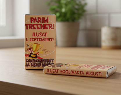 Шоколад «Parim treener!» — подарок тренеру к 1 сентября, 15 г