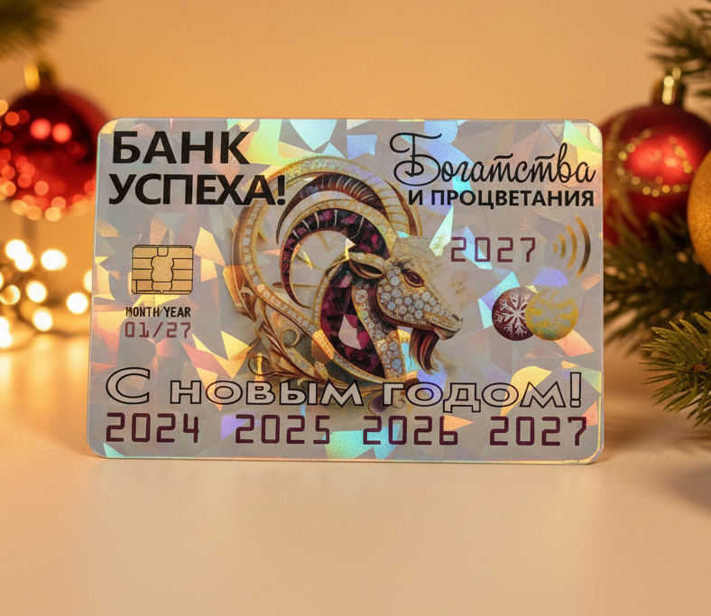 Виниловый новогодний магнит «Банк Успеха! 2027!»