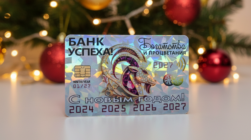 Виниловый новогодний магнит «Банк Успеха! 2027!»