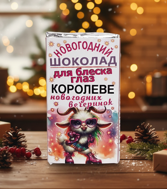 Шоколад «Королеве новогодних вечеринок», 15 г