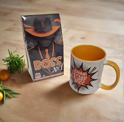 Набор: черный чай с бергамотом "BOSS" и кружка "BOSS"