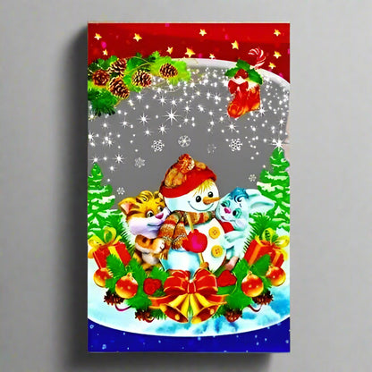 Фольгированный новогодний пакет