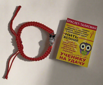 Браслет-талисман для ученика в виде совы