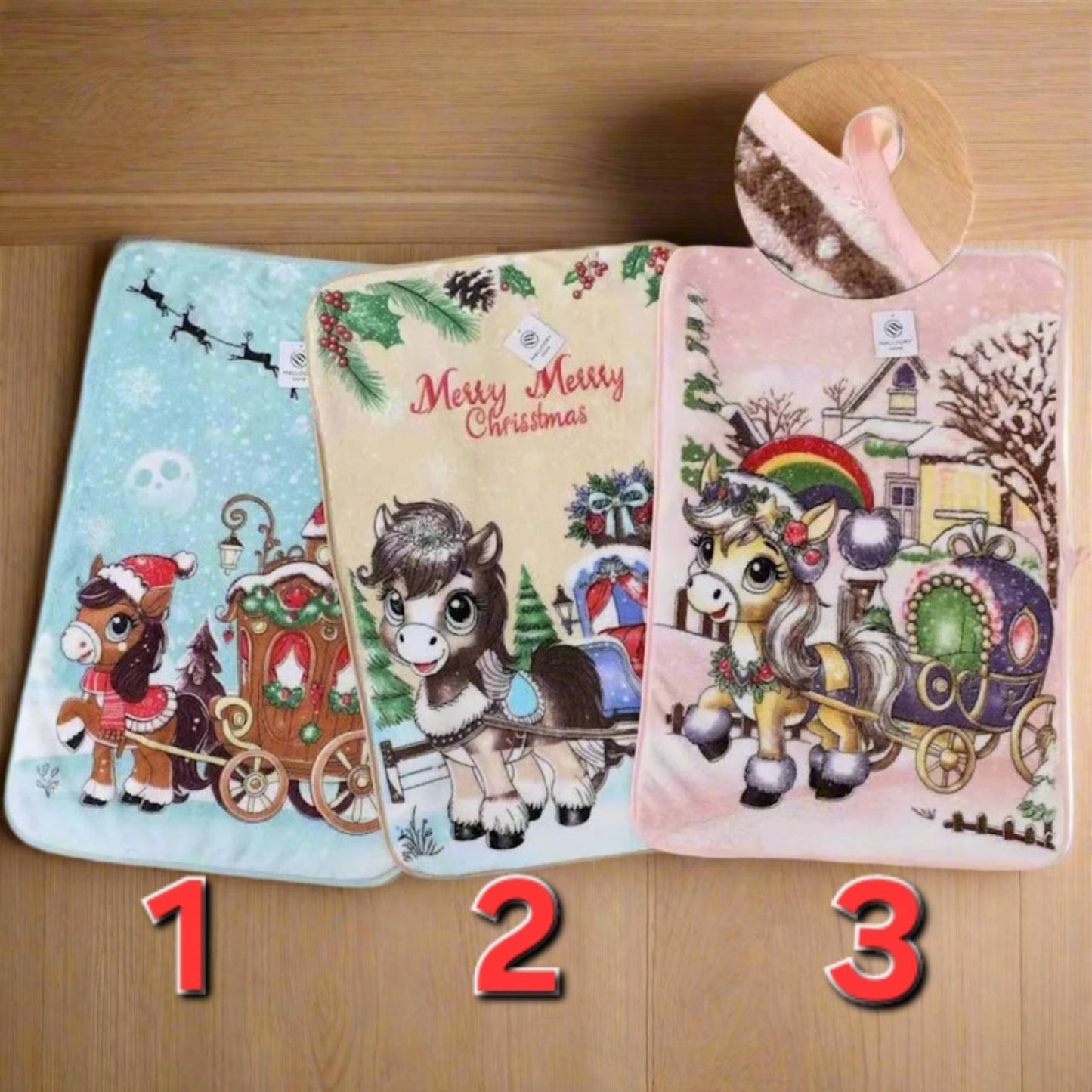 Кухонное полотенце из микрофибры с новогодним рисунком, 40 см х 60 см, цвет микс