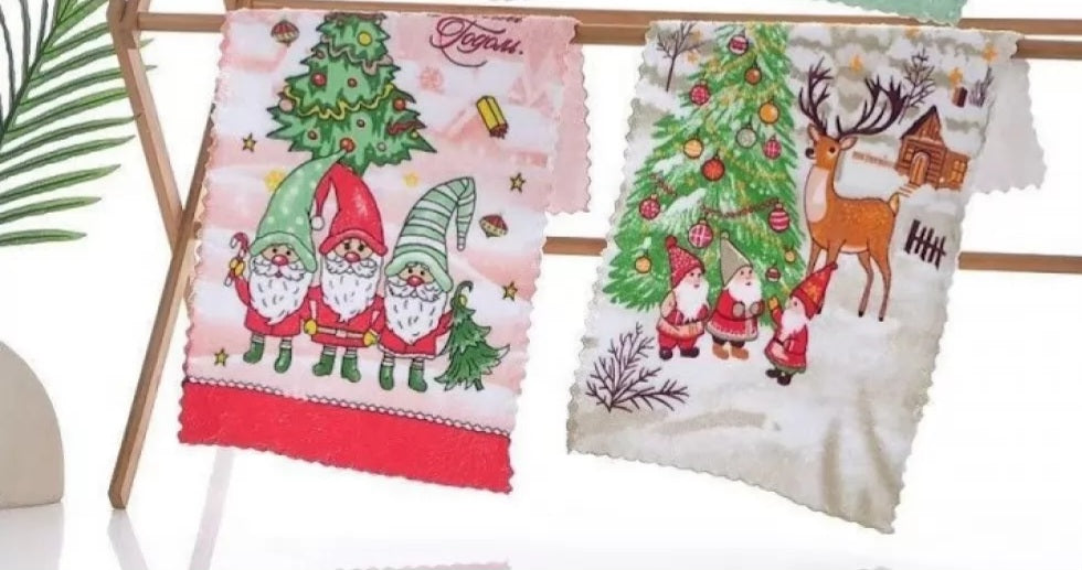 Полотенца из микрофибры с новогодним рисунком