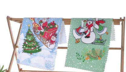 Новогодние кухонные полотенца из микрофибры