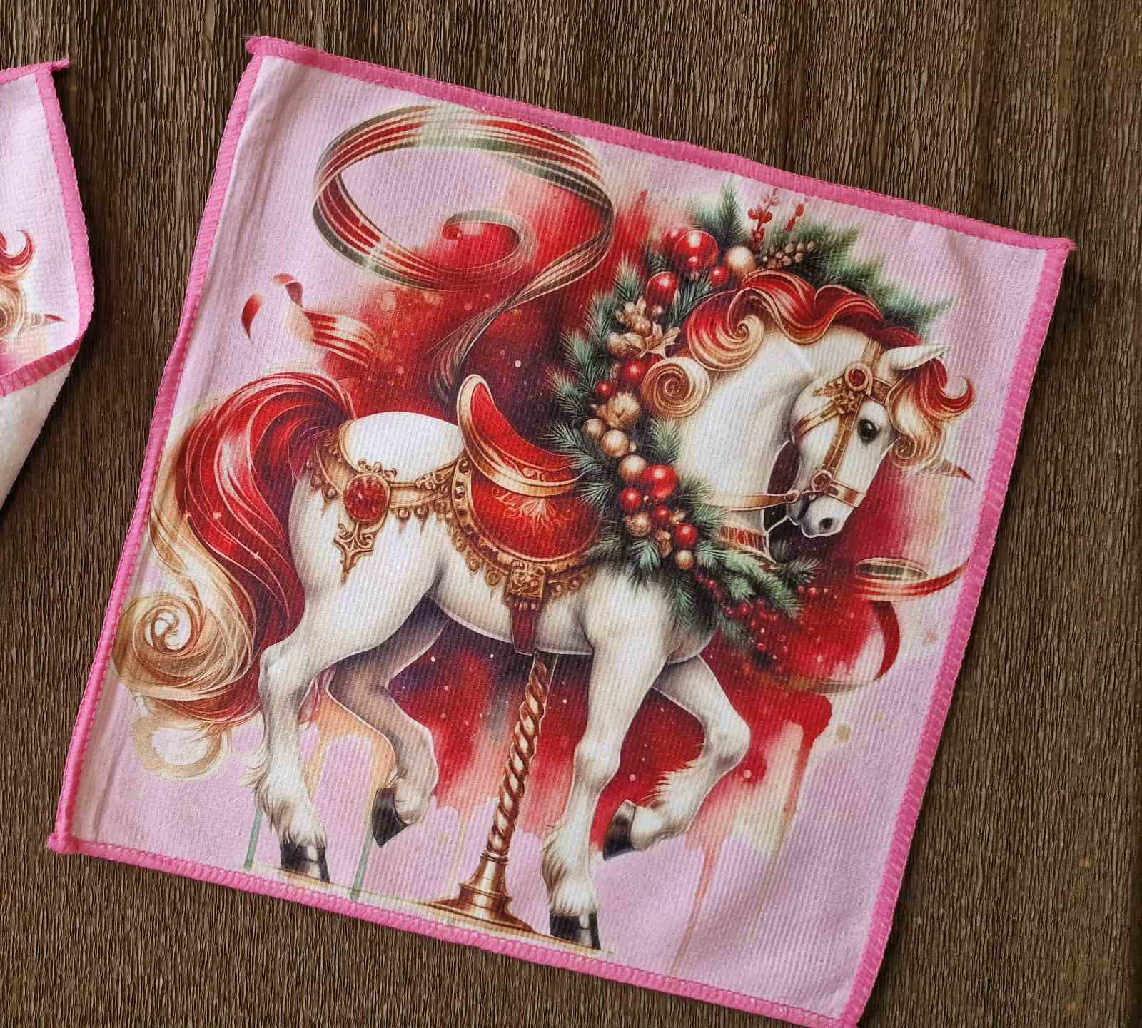 Салфетка из микрофибры с новогодним рисунком