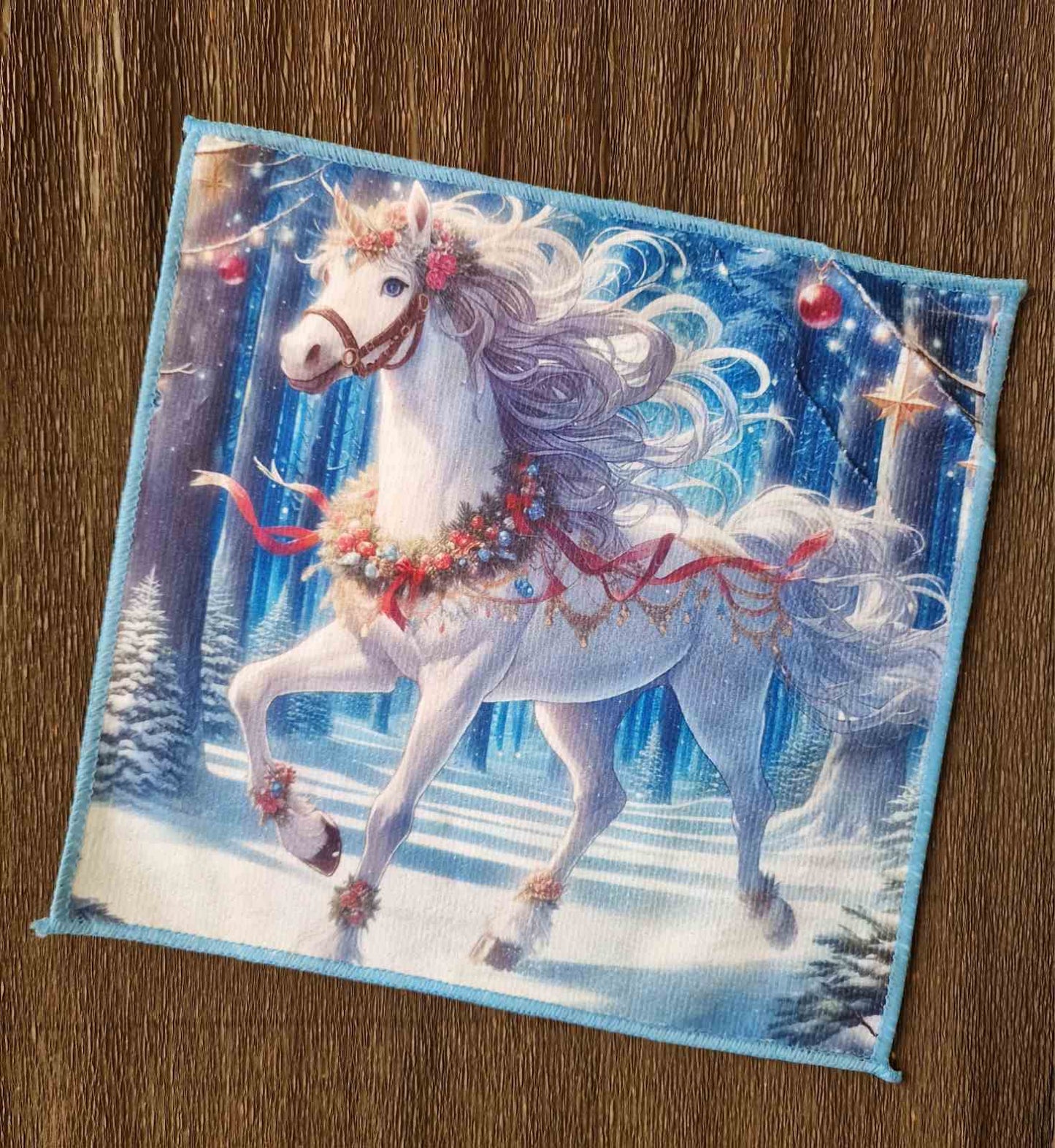 Салфетка из микрофибры с новогодним рисунком