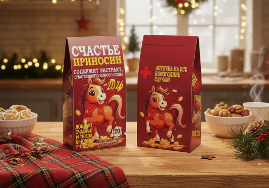 Чай новогодний черный с бергамотом "Счастье приносин", 20 х 1,6 г