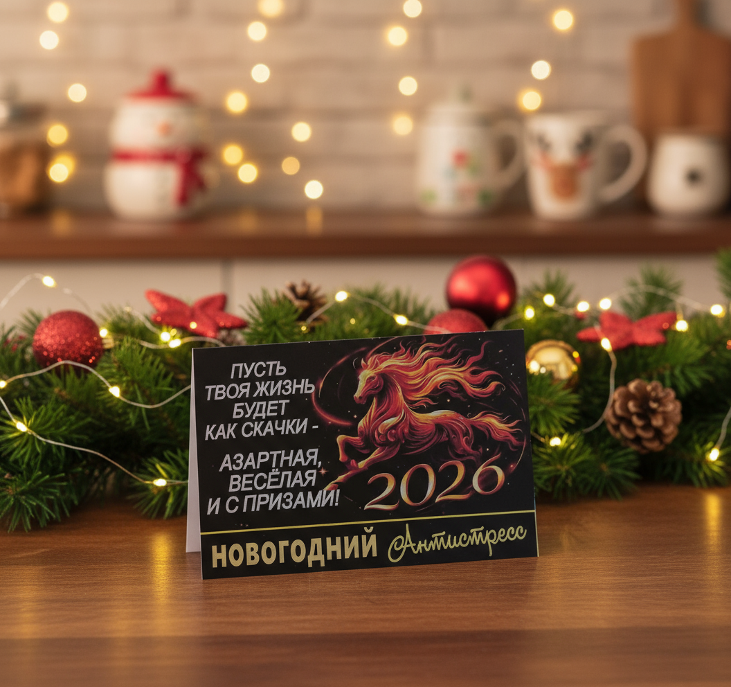 Новогодняя наклейка на бутылку