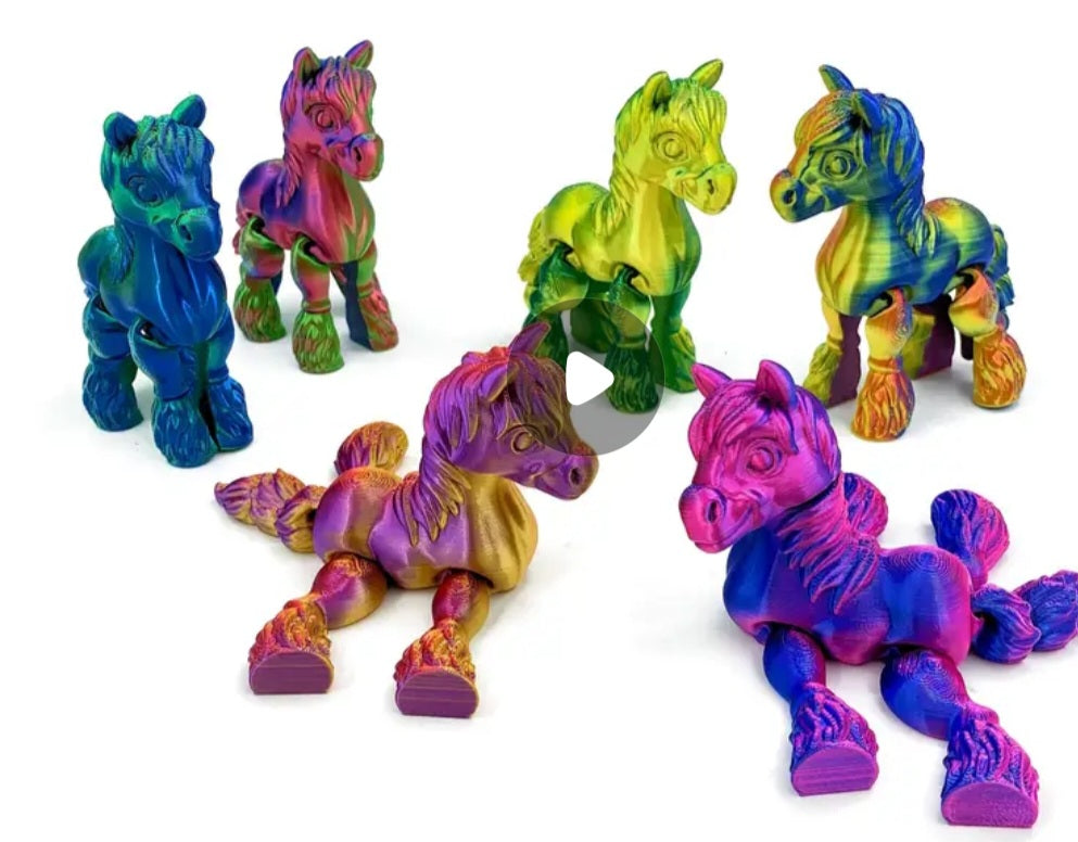 3D маленькая детская лошадка. Микс.