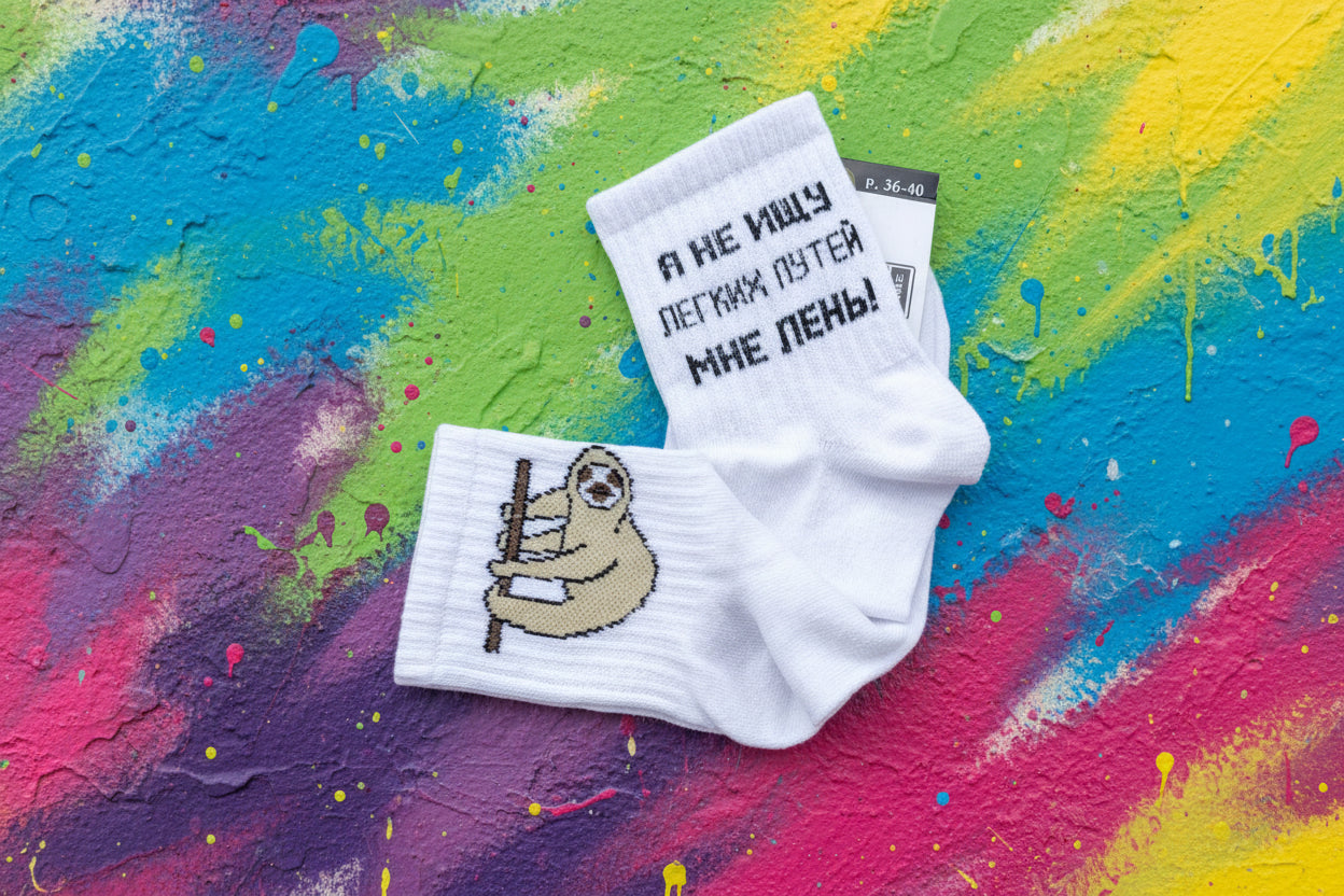 Носки с прикольной надписью 