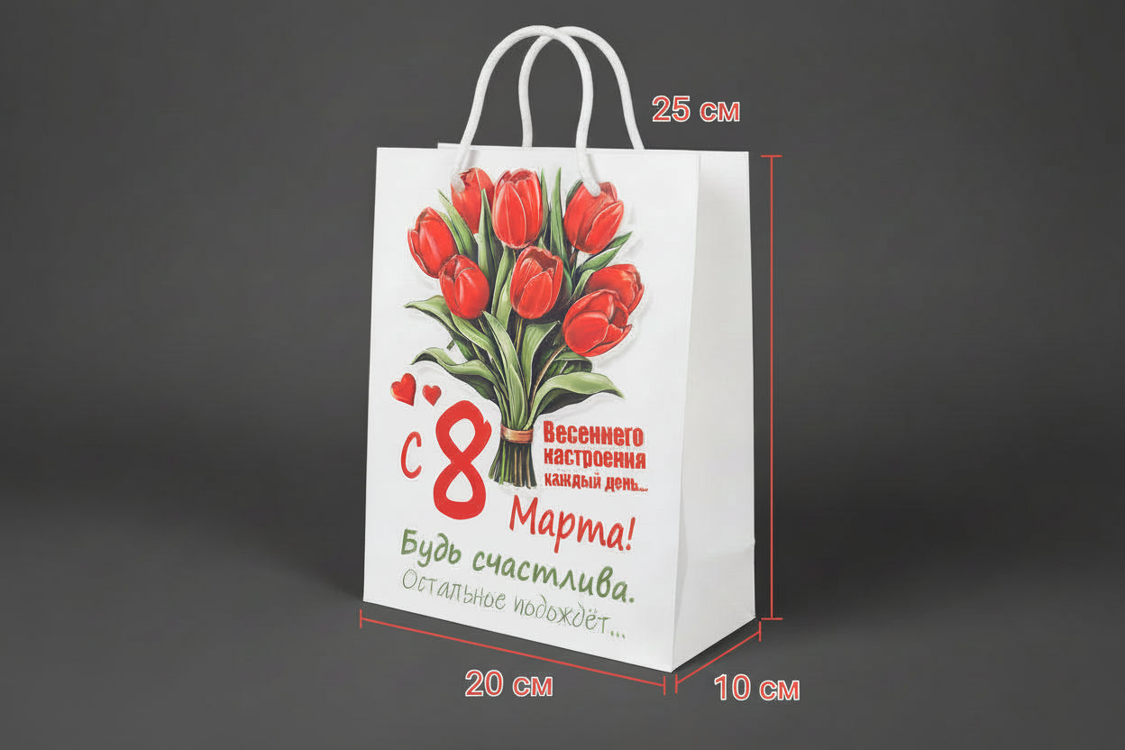 Подарочный пакет к 8 марта