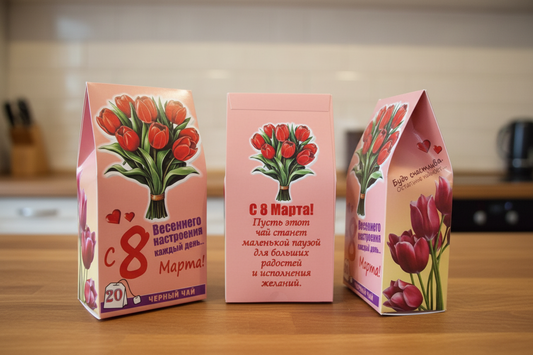 Чай в пакетиках к 8 Марта