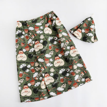 Набор для сауны "Генеральская банька": килт 75 х 144 см + шапка