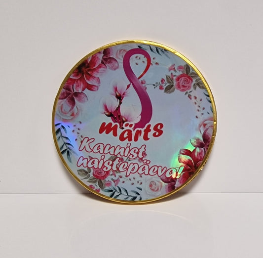Медаль шоколадная "Kaunist naistepäeva! 8 Märts!"