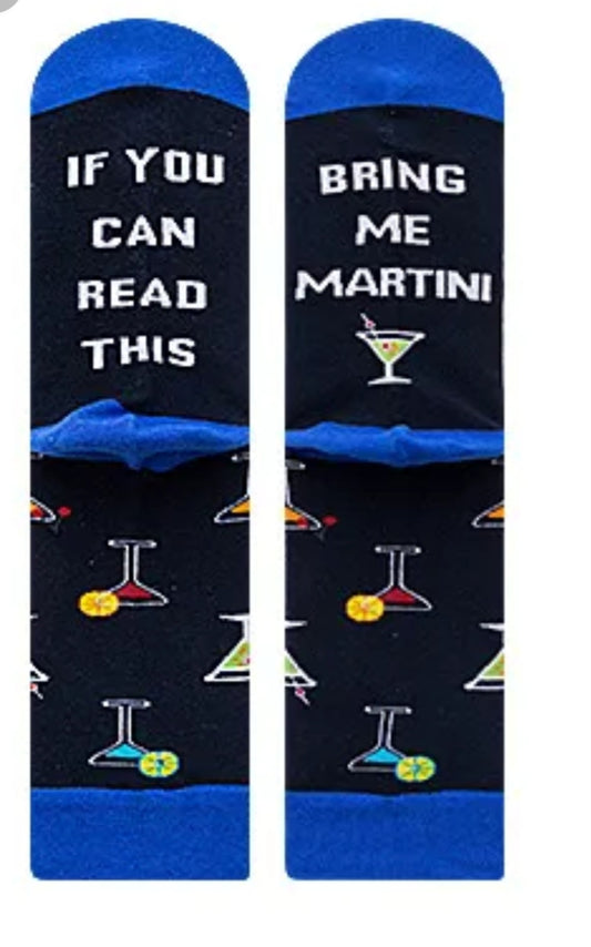Носки мужские "If you can read this, bring me martini", 40-47